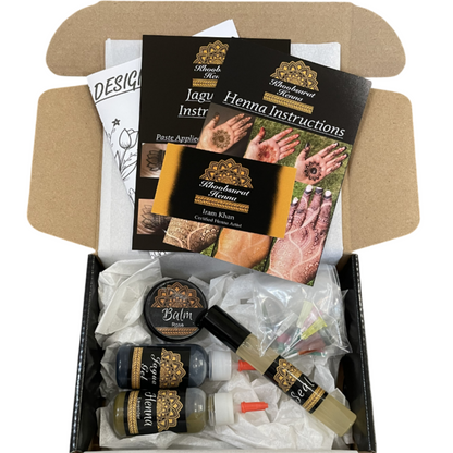 Combo Kit Bottles | 1 Jagua Gel and 1 Henna Bottle, Aftercare Balm, Sealant, Designs & Instructions (Copy)