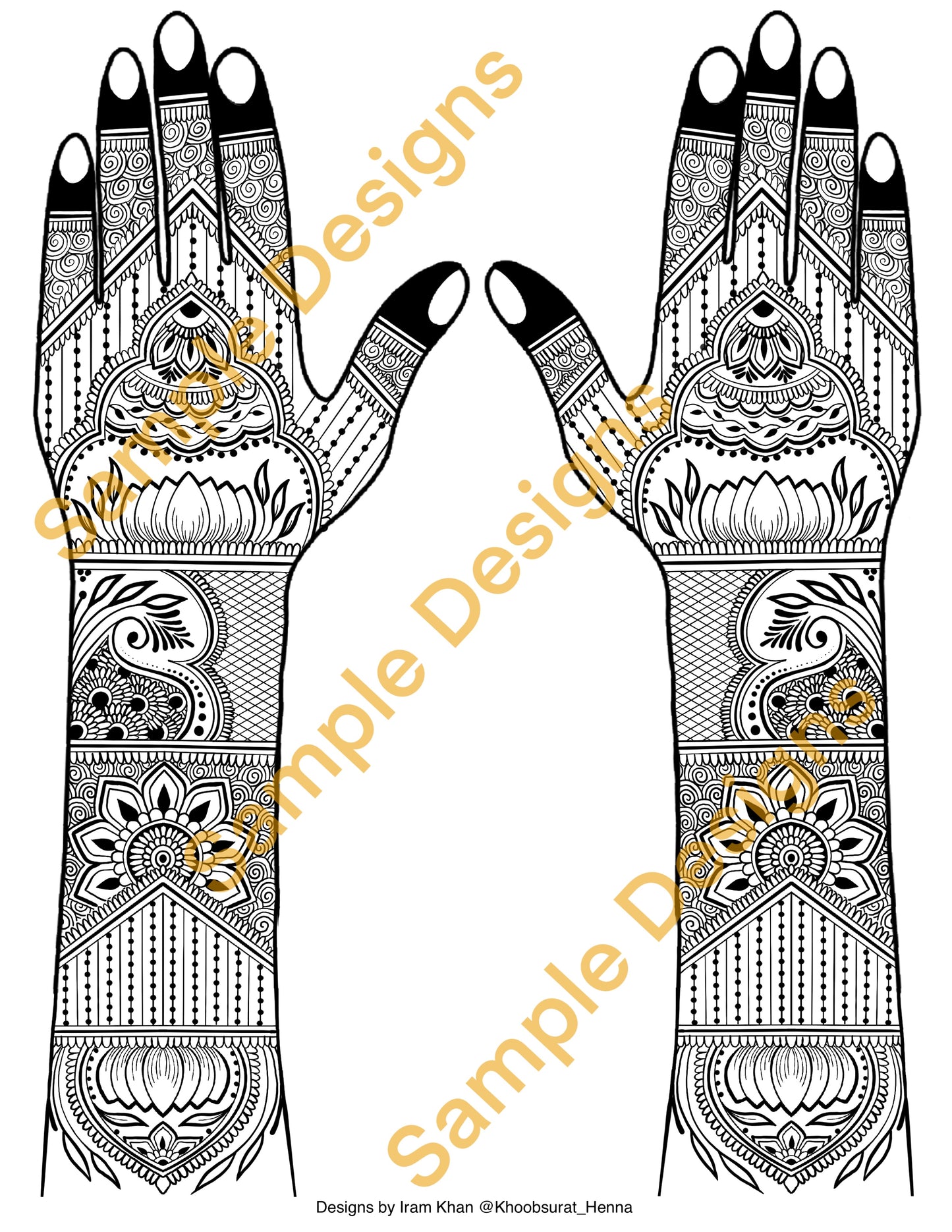 Henna Design Book with Over 100 Pages and Over 375 Designs PDF Digital Download