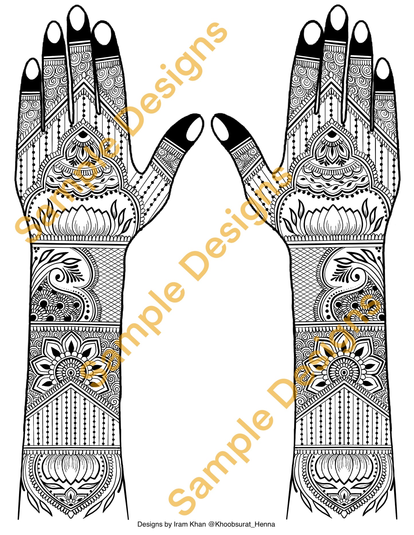 Henna Design Book with Over 100 Pages and Over 375 Designs PDF Digital Download