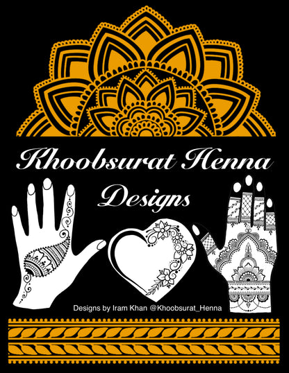 Henna Design Book with Over 100 Pages and Over 375 Designs PDF Digital Download