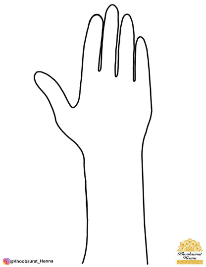 Henna Practice Laminated Sheets | 10 Styles to choose from | Henna Practice Hands, Feet, Mandala, Fingers, Grids, Board