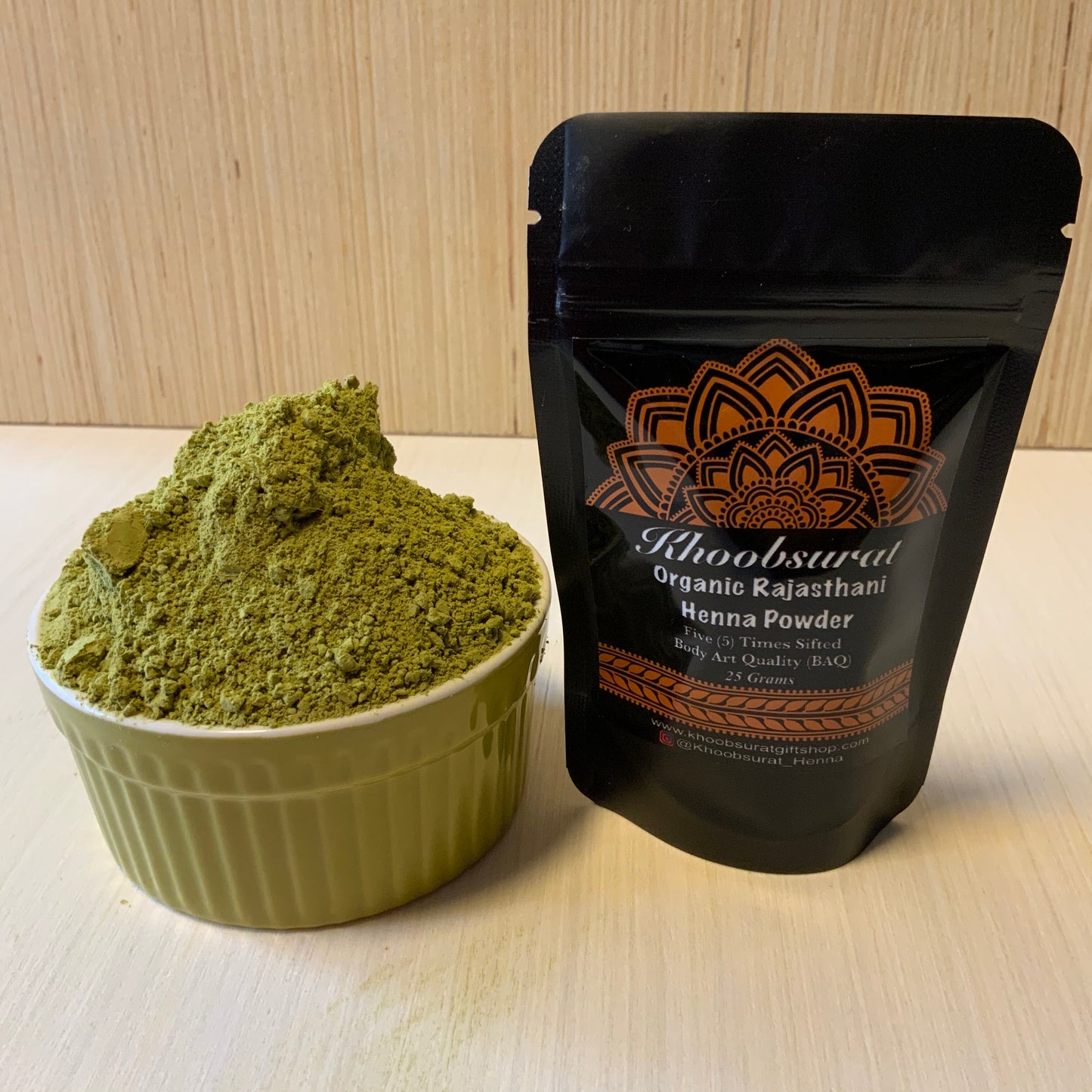 25 Grams Organic Rajasthani Henna Powder | Bridal Quality | Premium BAQ Quality | Five (5) Times Sifted