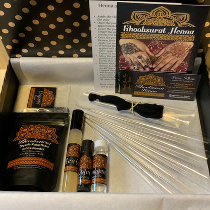 DIY Henna Kit | Makes up to 5 Henna Cones and Inlcudes Aftercare Balm, Sealant, Designs & Instructions