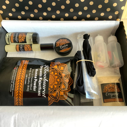 Ultimate DIY Henna Kit 100 Grams Henna Powder With Bottles, Aftercare Balm, Sealant, Instructions and Designs