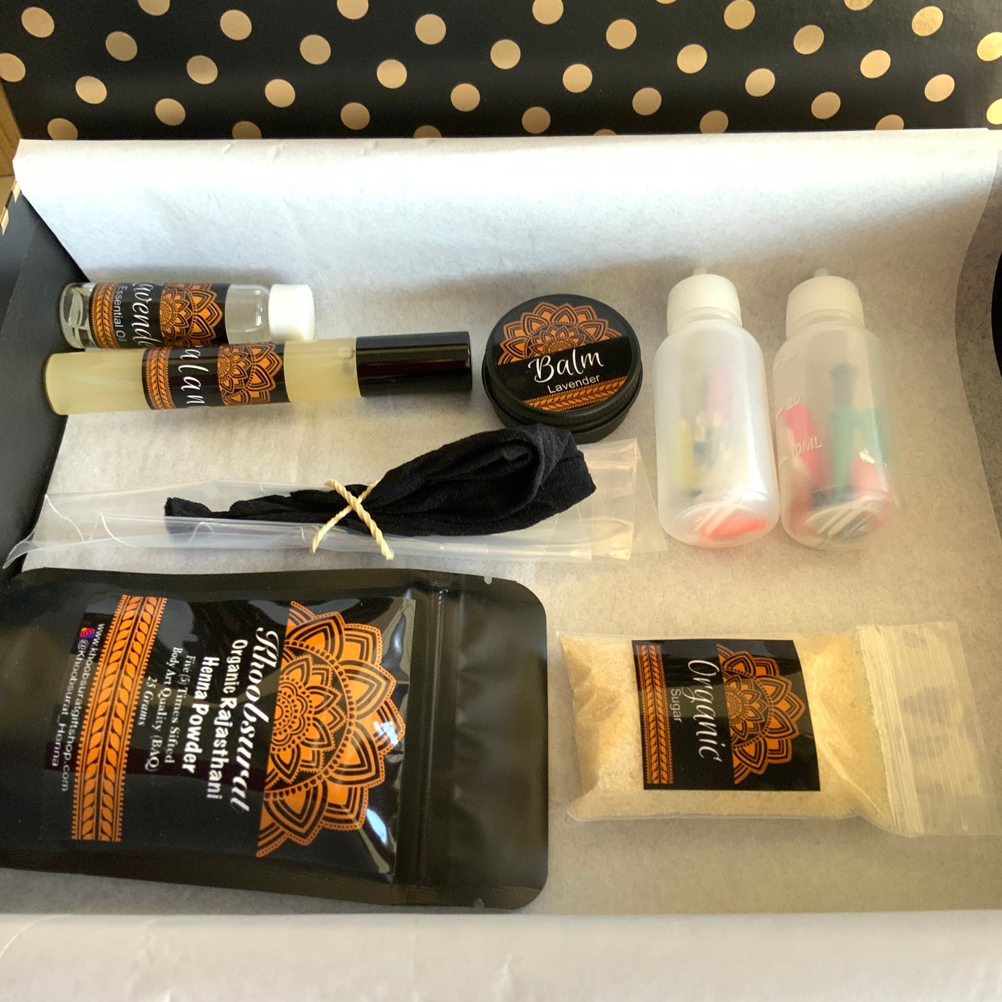 DIY Henna Kit | 2 Bottles with 16 Tips and Includes Aftercare Balm, Sealant, Designs & Instructions