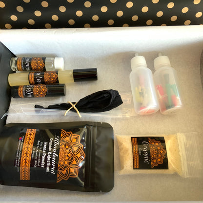 DIY Henna Kit | 2 Bottles with 16 Tips and Includes Aftercare Balm, Sealant, Designs & Instructions