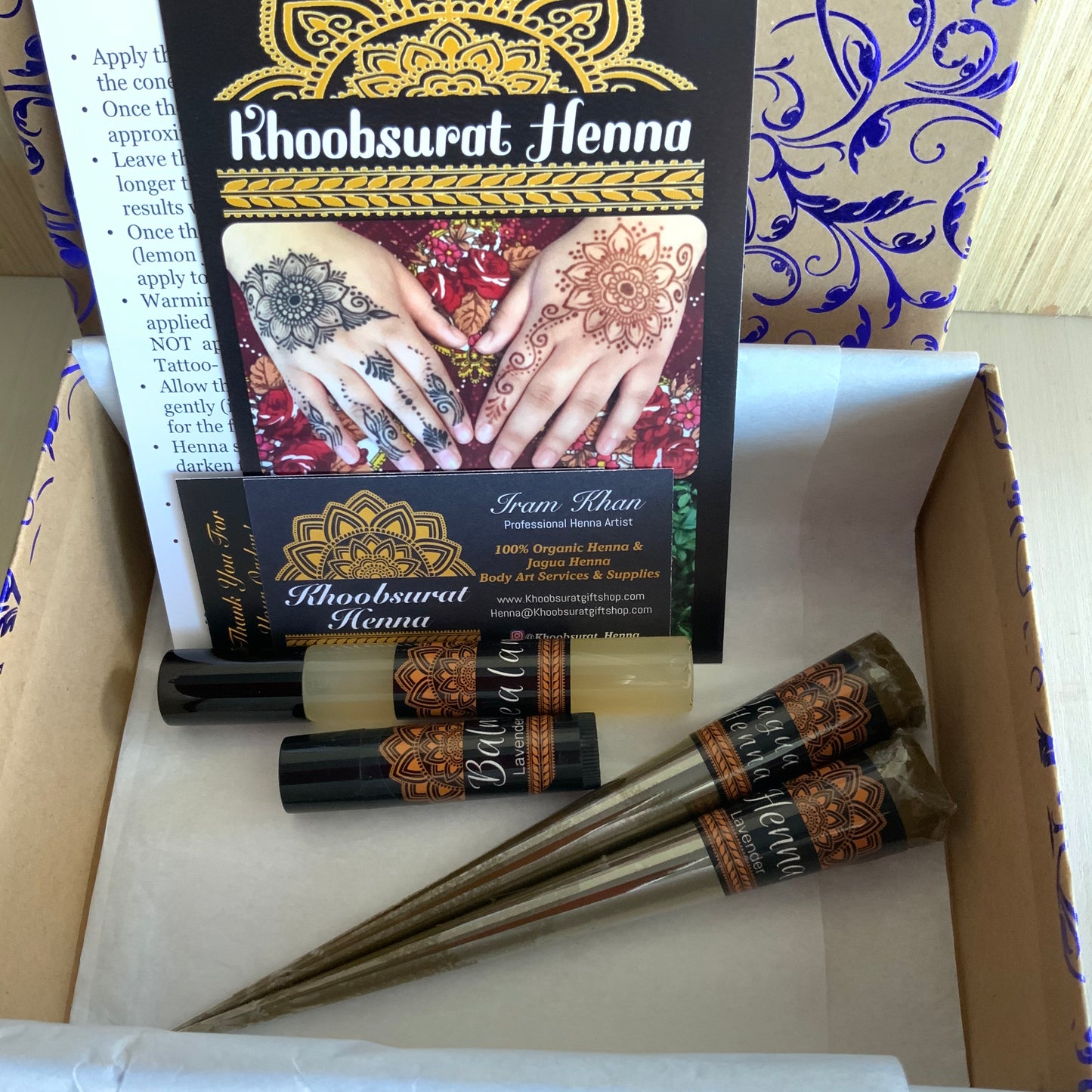 Combo Kit | 1 Hengua and 1 Henna Cone, Aftercare Balm, Sealant, Designs & Instructions