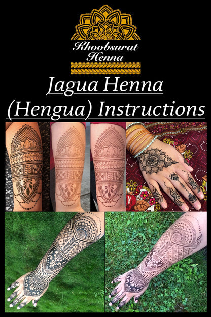 Hengua (Jagua Henna) Kit | 2 Hengua Cones, Aftercare Balm, Sealant, Designs & Instructions