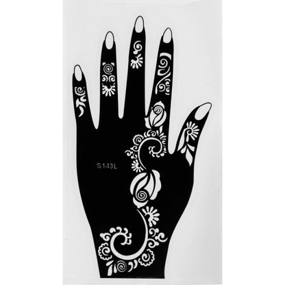 Style F-Stencils for Henna, Jagua, Glitter, Air Brush Temporary Tattoos | Mehndi Stencils