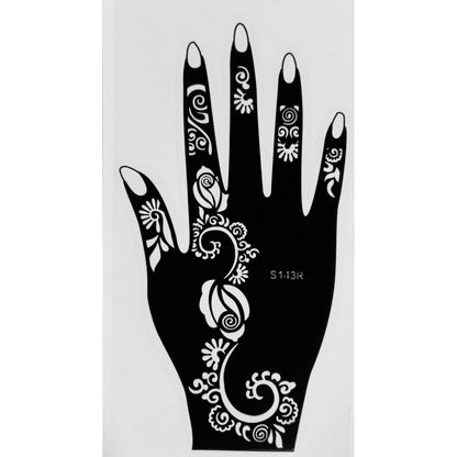 Style F-Stencils for Henna, Jagua, Glitter, Air Brush Temporary Tattoos | Mehndi Stencils