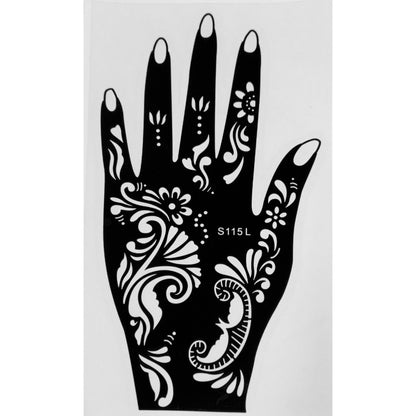 Style F-Stencils for Henna, Jagua, Glitter, Air Brush Temporary Tattoos | Mehndi Stencils