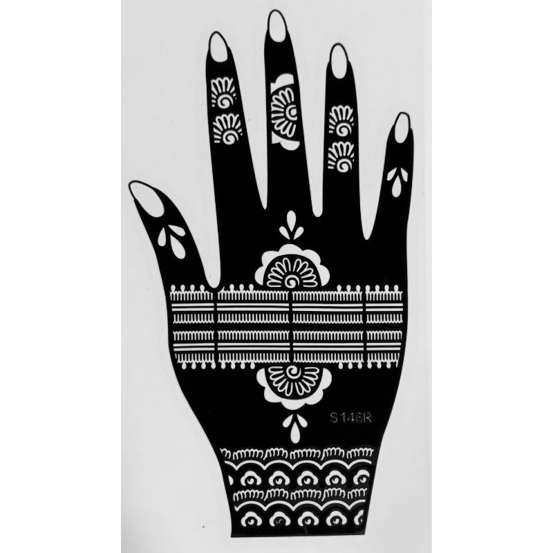 Style F-Stencils for Henna, Jagua, Glitter, Air Brush Temporary Tattoos | Mehndi Stencils