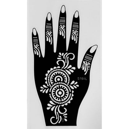 Style F-Stencils for Henna, Jagua, Glitter, Air Brush Temporary Tattoos | Mehndi Stencils