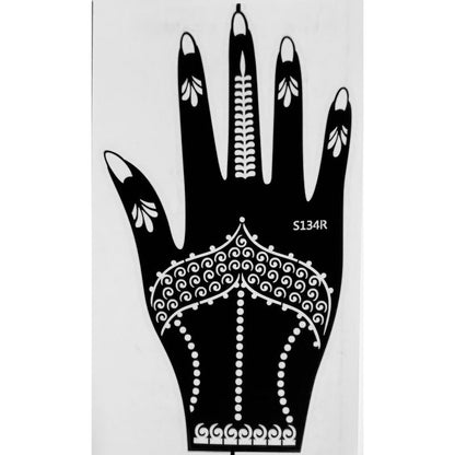 Style D-Stencils for Henna, Jagua, Glitter, Air Brush Temporary Tattoos | Mehndi Stencils