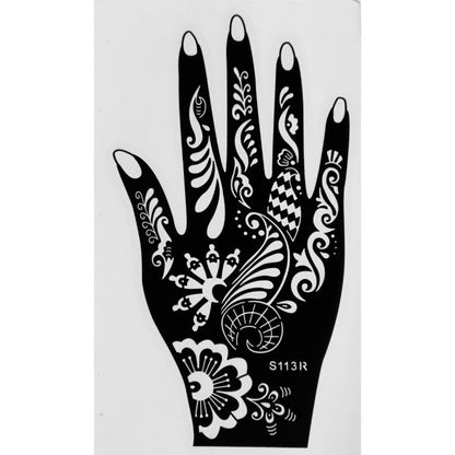 Style D-Stencils for Henna, Jagua, Glitter, Air Brush Temporary Tattoos | Mehndi Stencils