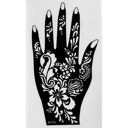 Style D-Stencils for Henna, Jagua, Glitter, Air Brush Temporary Tattoos | Mehndi Stencils