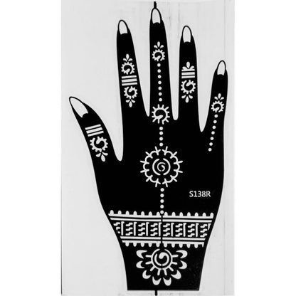 Style D-Stencils for Henna, Jagua, Glitter, Air Brush Temporary Tattoos | Mehndi Stencils