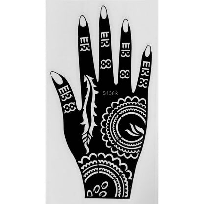 Style D-Stencils for Henna, Jagua, Glitter, Air Brush Temporary Tattoos | Mehndi Stencils