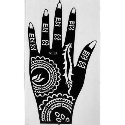 Style D-Stencils for Henna, Jagua, Glitter, Air Brush Temporary Tattoos | Mehndi Stencils