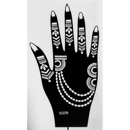Style D-Stencils for Henna, Jagua, Glitter, Air Brush Temporary Tattoos | Mehndi Stencils