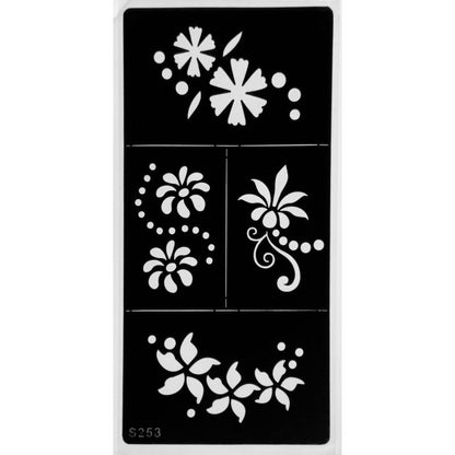 Style C-Stencils for Henna, Jagua, Glitter, Air Brush Temporary Tattoos | Mehndi Stencils