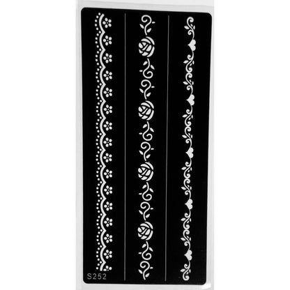 Style C-Stencils for Henna, Jagua, Glitter, Air Brush Temporary Tattoos | Mehndi Stencils