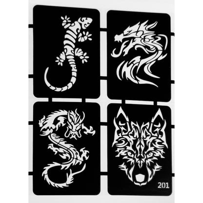Style G-Stencils for Henna, Jagua, Glitter, Air Brush Temporary Tattoos | Mehndi Stencils