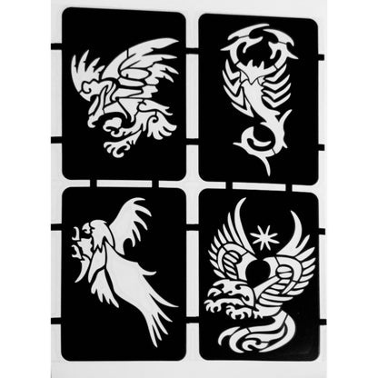 Style G-Stencils for Henna, Jagua, Glitter, Air Brush Temporary Tattoos | Mehndi Stencils