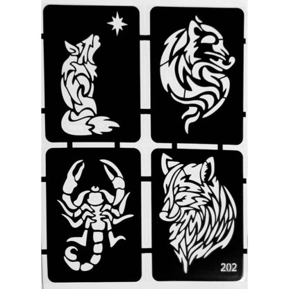 Style G-Stencils for Henna, Jagua, Glitter, Air Brush Temporary Tattoos | Mehndi Stencils