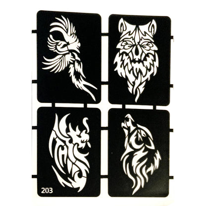 Style G-Stencils for Henna, Jagua, Glitter, Air Brush Temporary Tattoos | Mehndi Stencils
