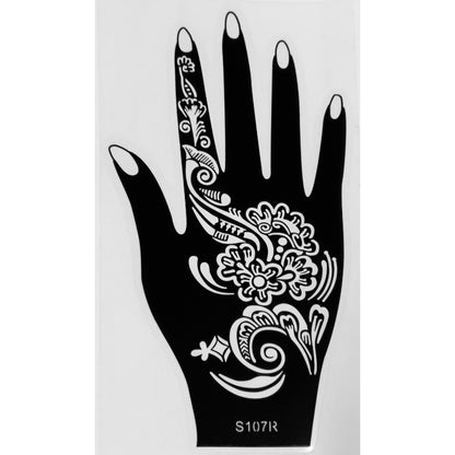 Style E-Stencils for Henna, Jagua, Glitter, Air Brush Temporary Tattoos | Mehndi Stencils