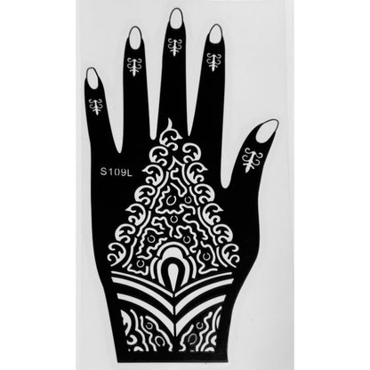 Style E-Stencils for Henna, Jagua, Glitter, Air Brush Temporary Tattoos | Mehndi Stencils
