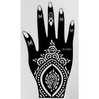 Style E-Stencils for Henna, Jagua, Glitter, Air Brush Temporary Tattoos | Mehndi Stencils