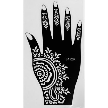 Style E-Stencils for Henna, Jagua, Glitter, Air Brush Temporary Tattoos | Mehndi Stencils