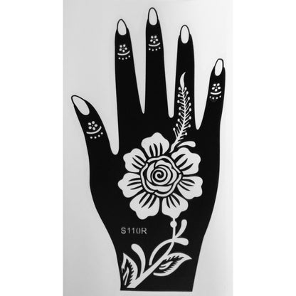 Style E-Stencils for Henna, Jagua, Glitter, Air Brush Temporary Tattoos | Mehndi Stencils