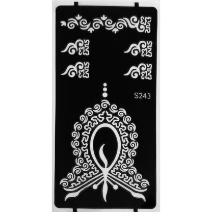 Style A-Stencils for Henna, Jagua, Glitter, Air Brush Temporary Tattoos | Mehndi Stencils