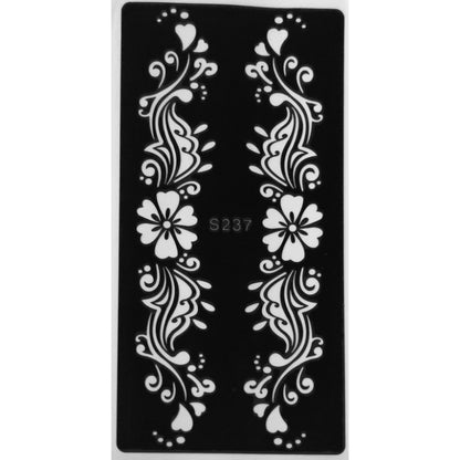 Style A-Stencils for Henna, Jagua, Glitter, Air Brush Temporary Tattoos | Mehndi Stencils